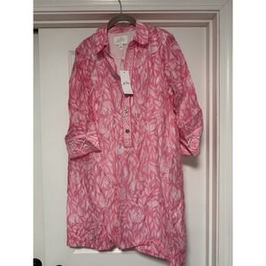 Lilly Pulitzer, Daphnie Tunic Dress,‎ Rousseau Pink Tulip To Tango Enginee, 8